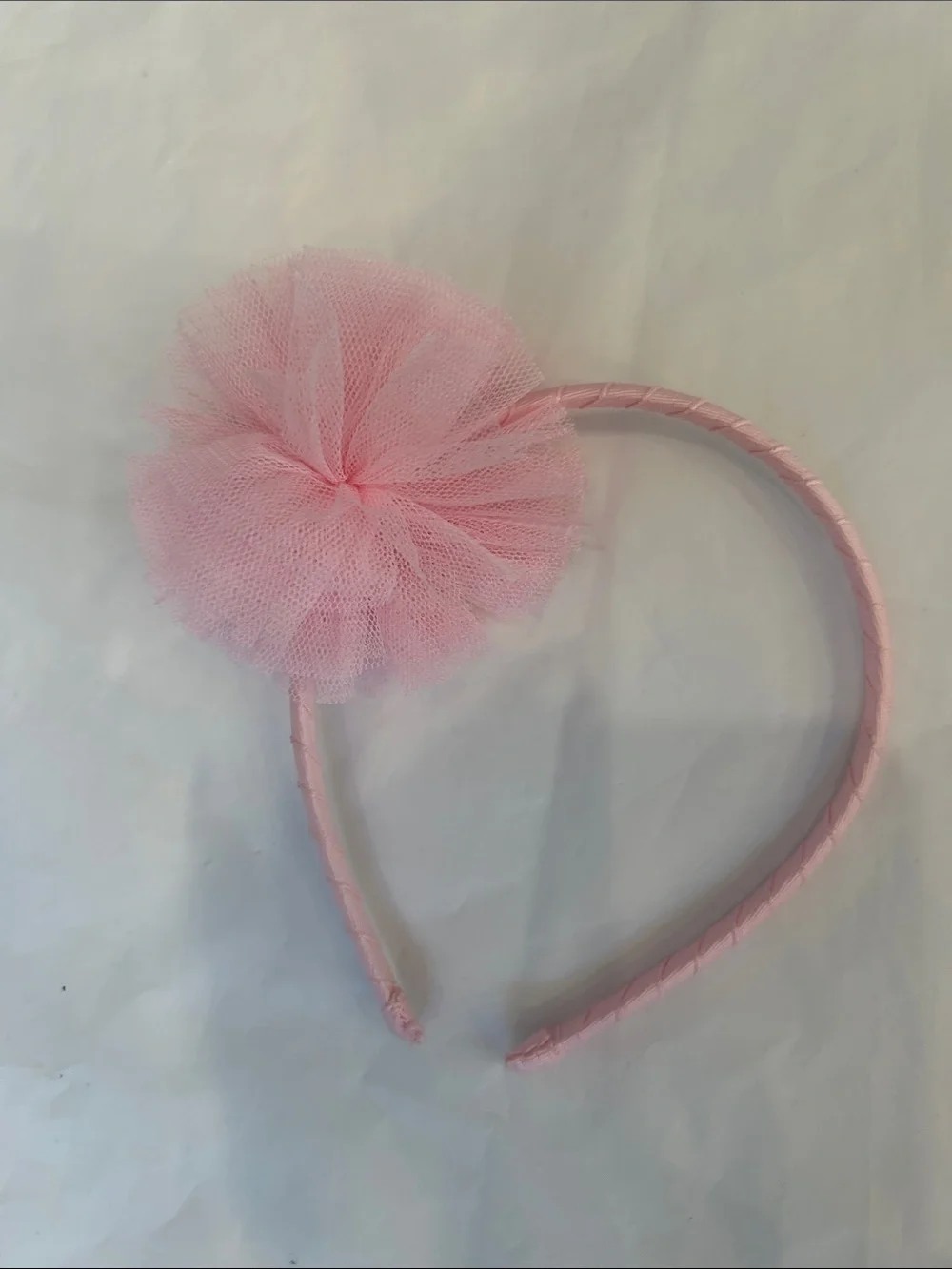 Gymboree Light Pink Tulle Pom Headband